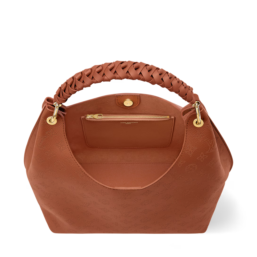 Perforated Leather Hobo Shoulder Bag