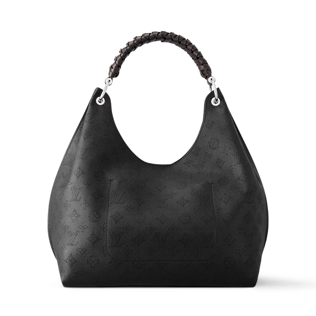 Perforated Leather Hobo Shoulder Bag