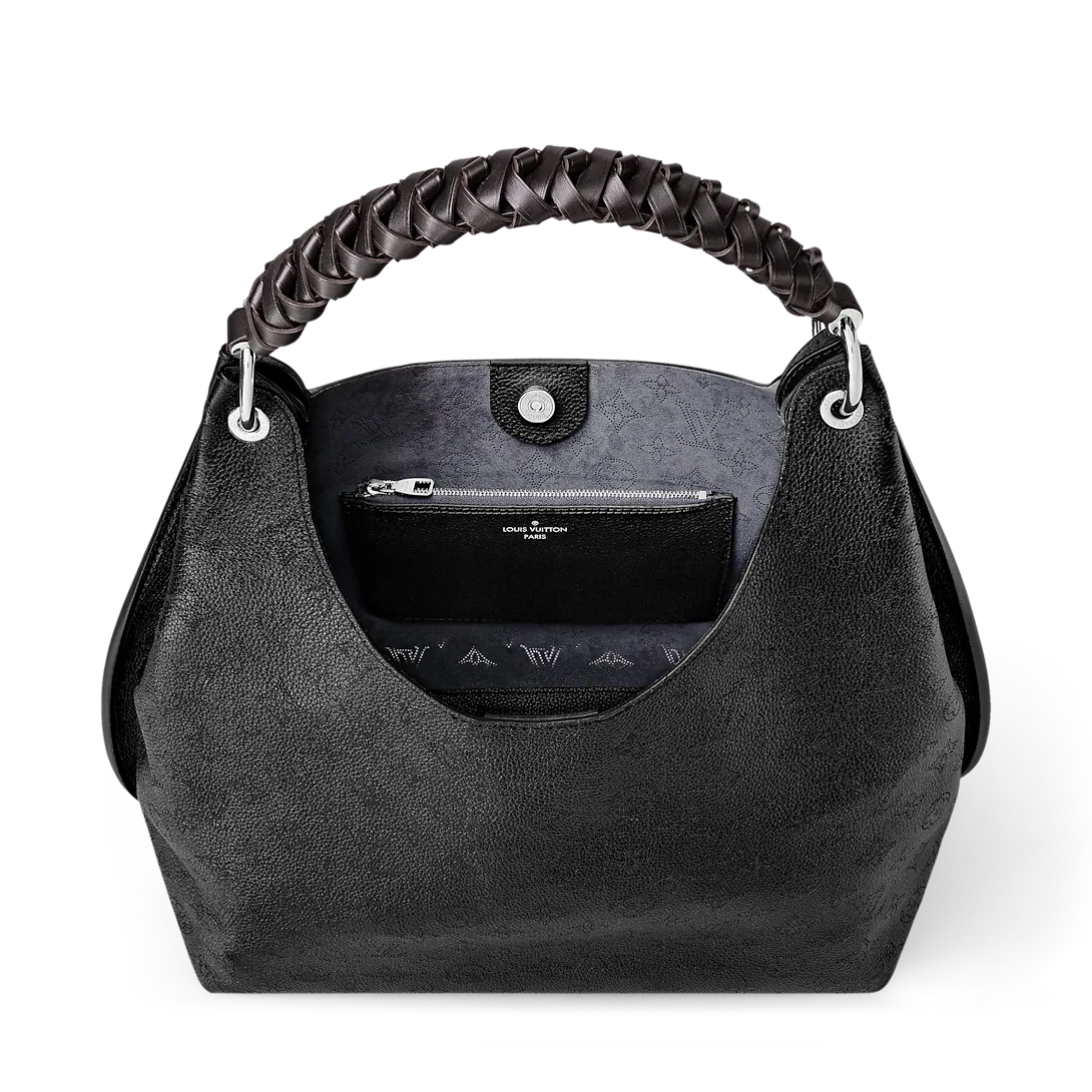 Perforated Leather Hobo Shoulder Bag