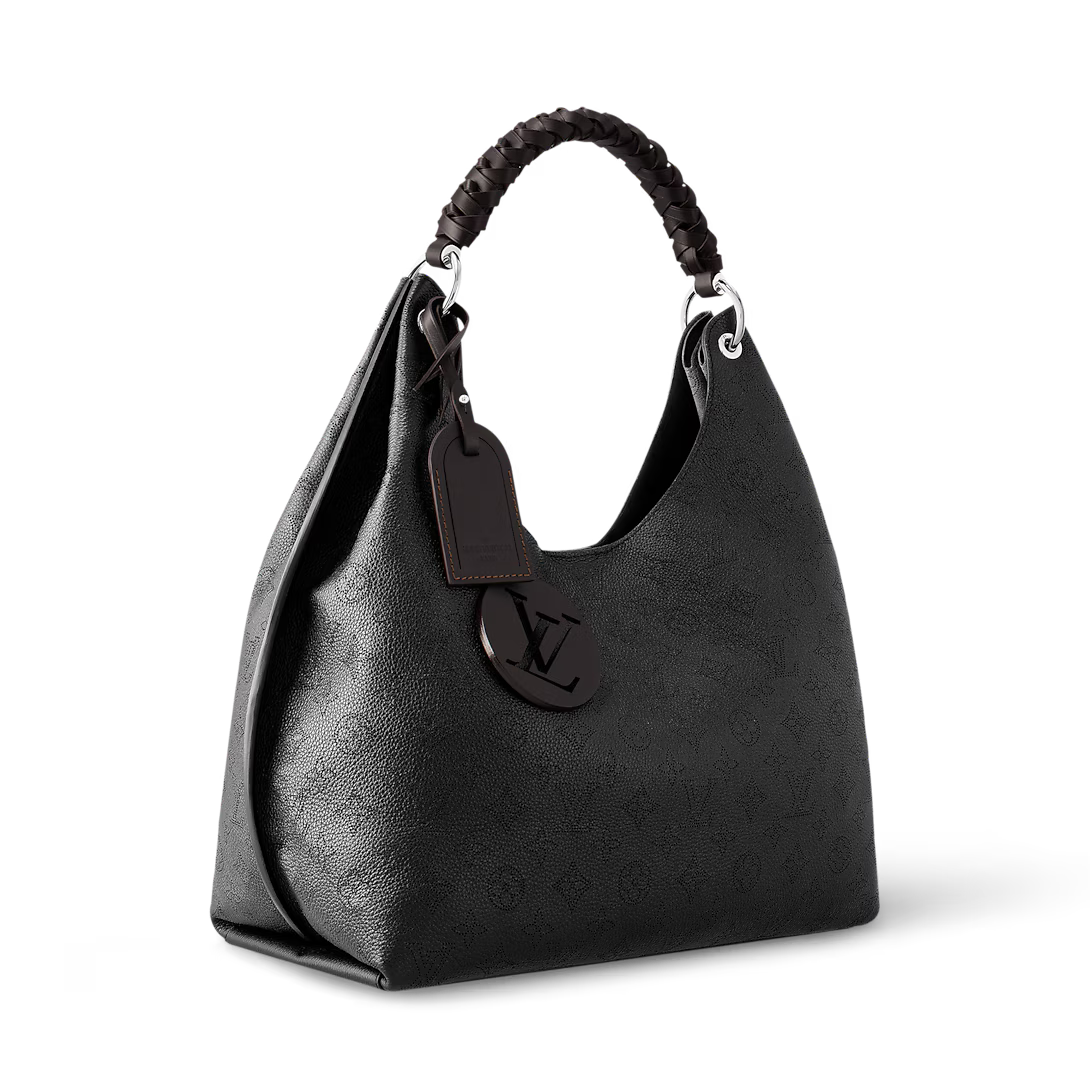 Perforated Leather Hobo Shoulder Bag