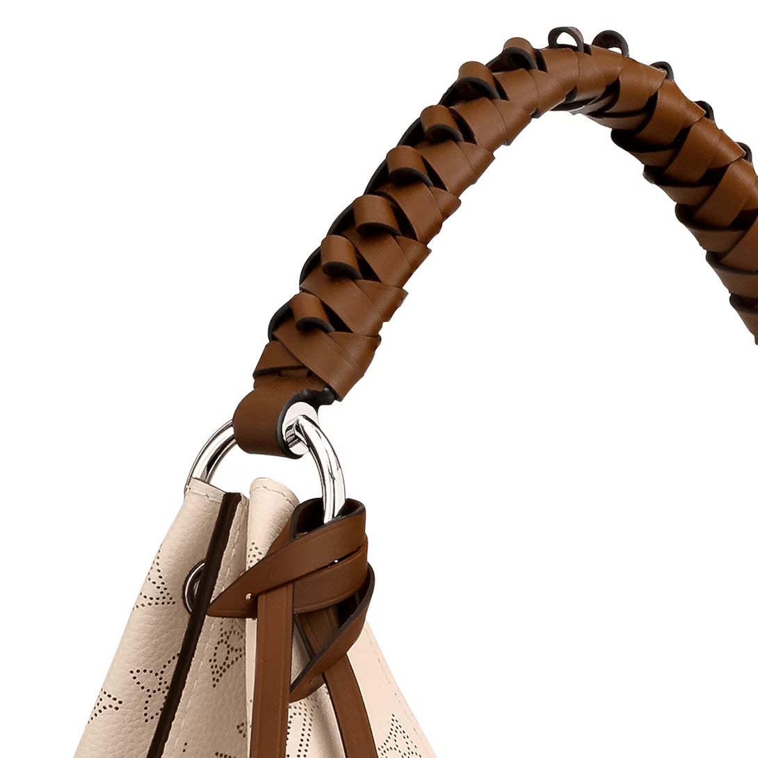 Perforated Leather Hobo Shoulder Bag