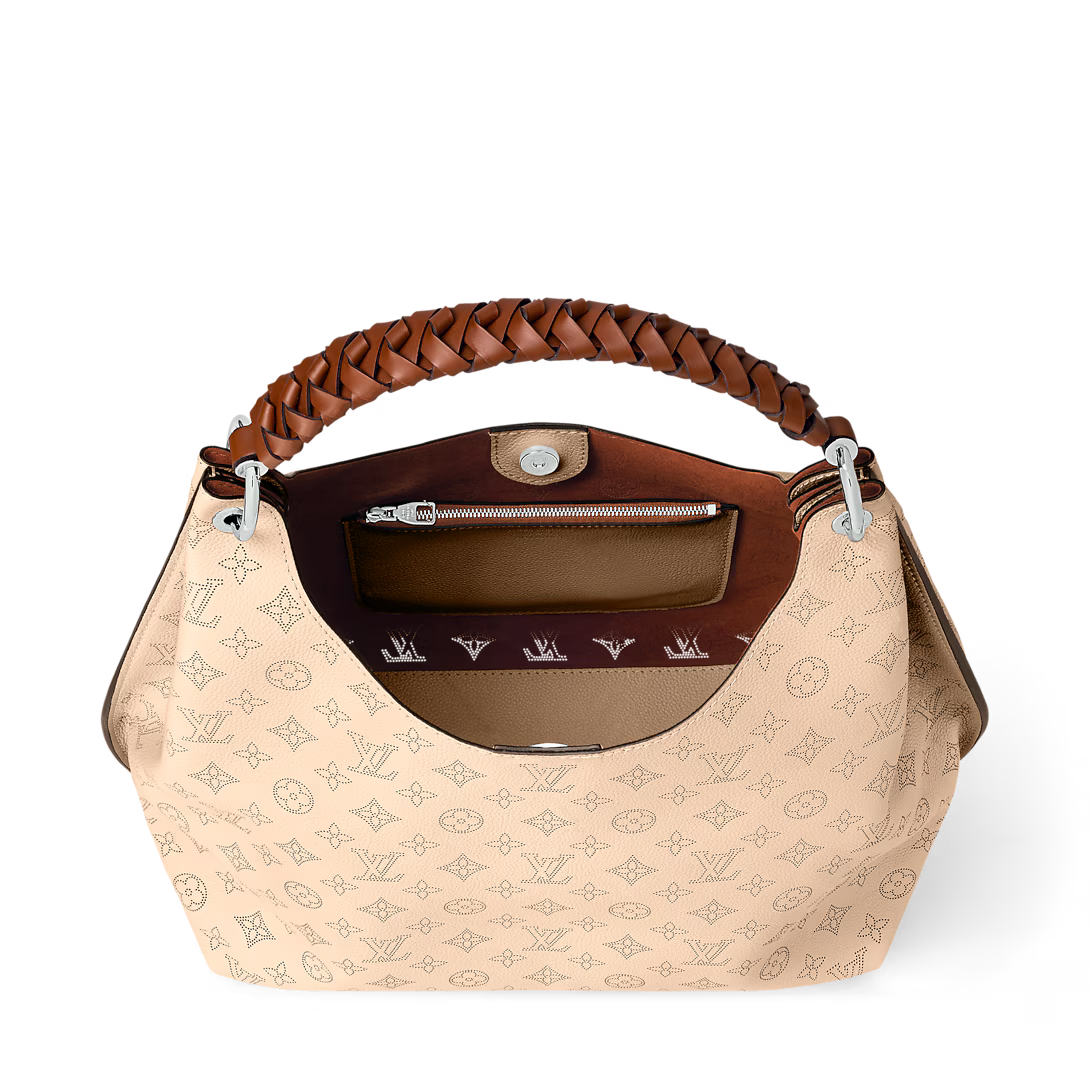 Perforated Leather Hobo Shoulder Bag