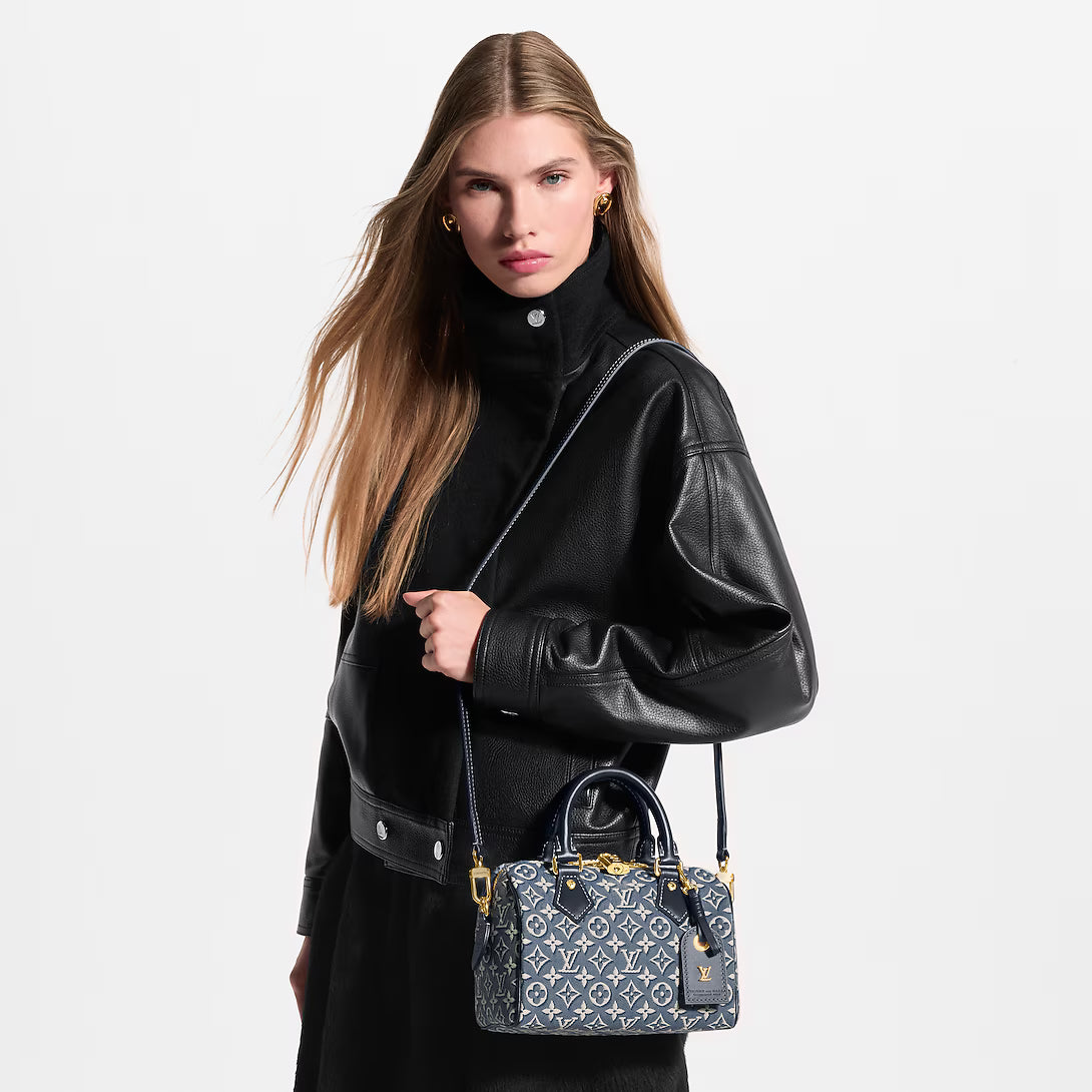 Elegant Monogram Canvas Top-Handle Crossbody Bag