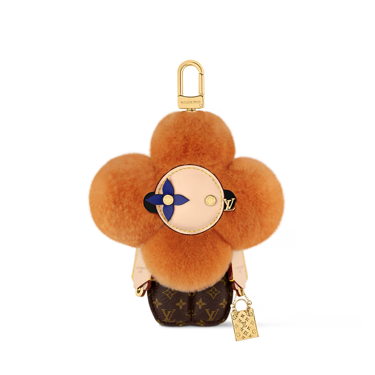 Luxury Plush Flower Bag Charm