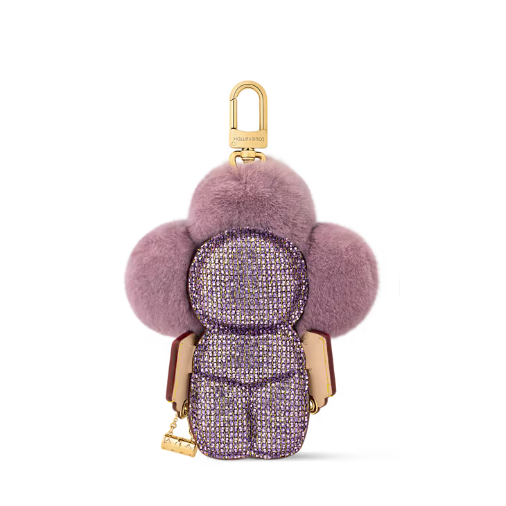 Luxury Plush Flower Bag Charm