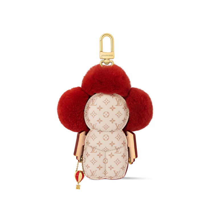 Luxury Plush Flower Bag Charm