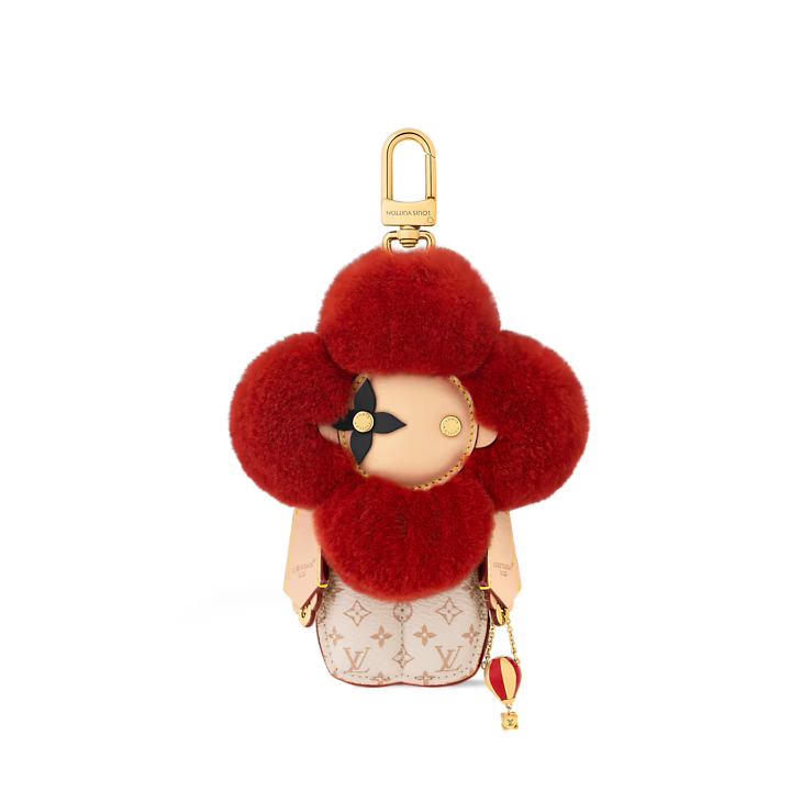 Luxury Plush Flower Bag Charm
