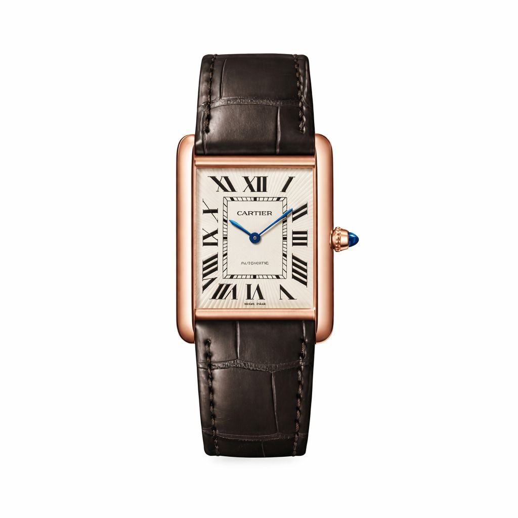 Luxury Rectangular Leather Watch – Classic Roman Dial | Elegant Designer Style