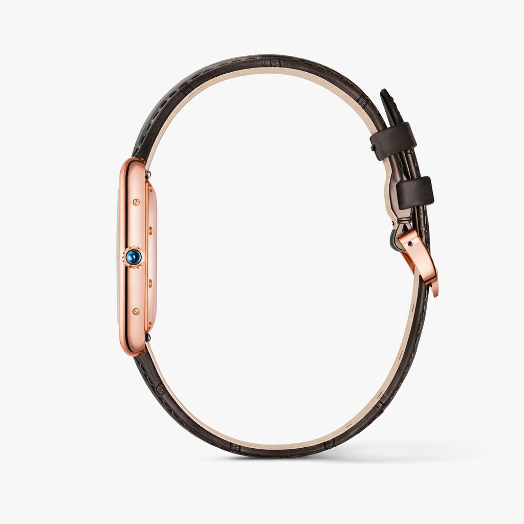 Luxury Rectangular Leather Watch – Classic Roman Dial | Elegant Designer Style