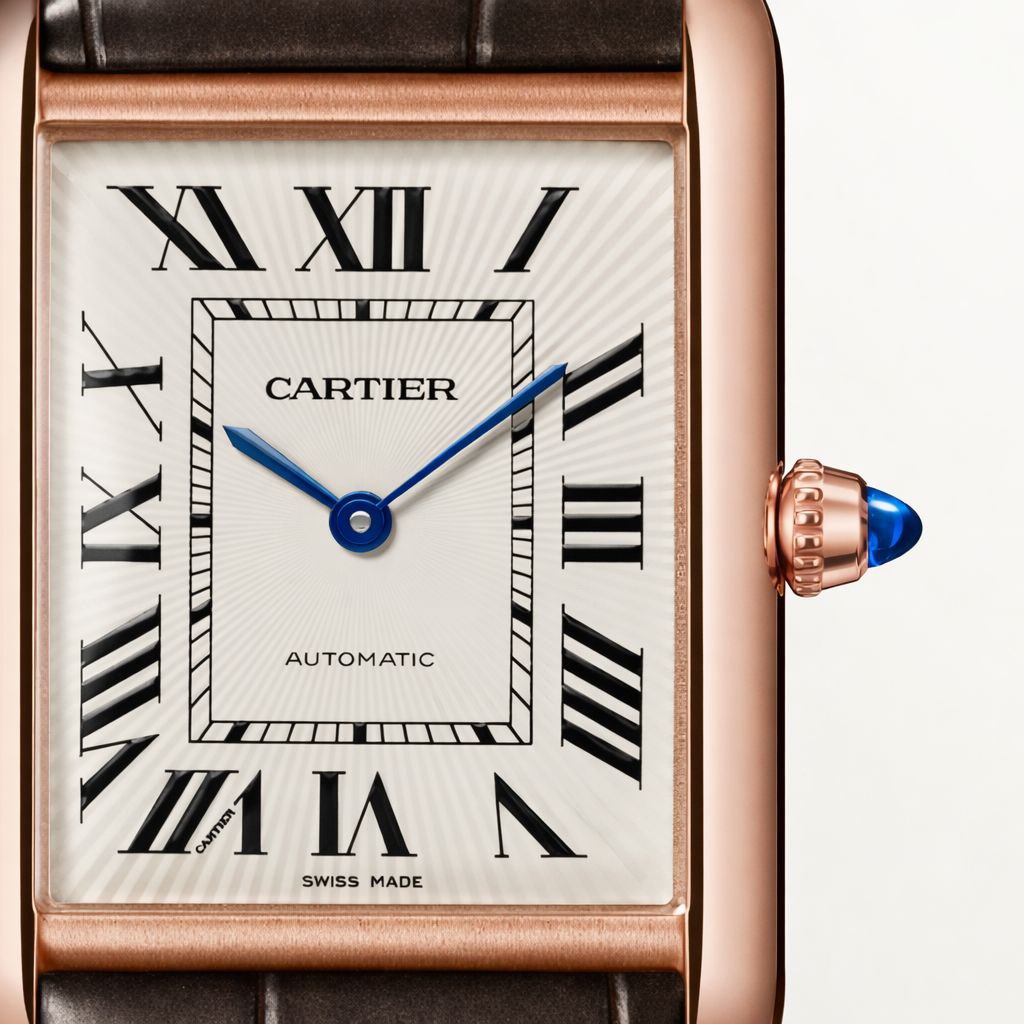 Luxury Rectangular Leather Watch – Classic Roman Dial | Elegant Designer Style