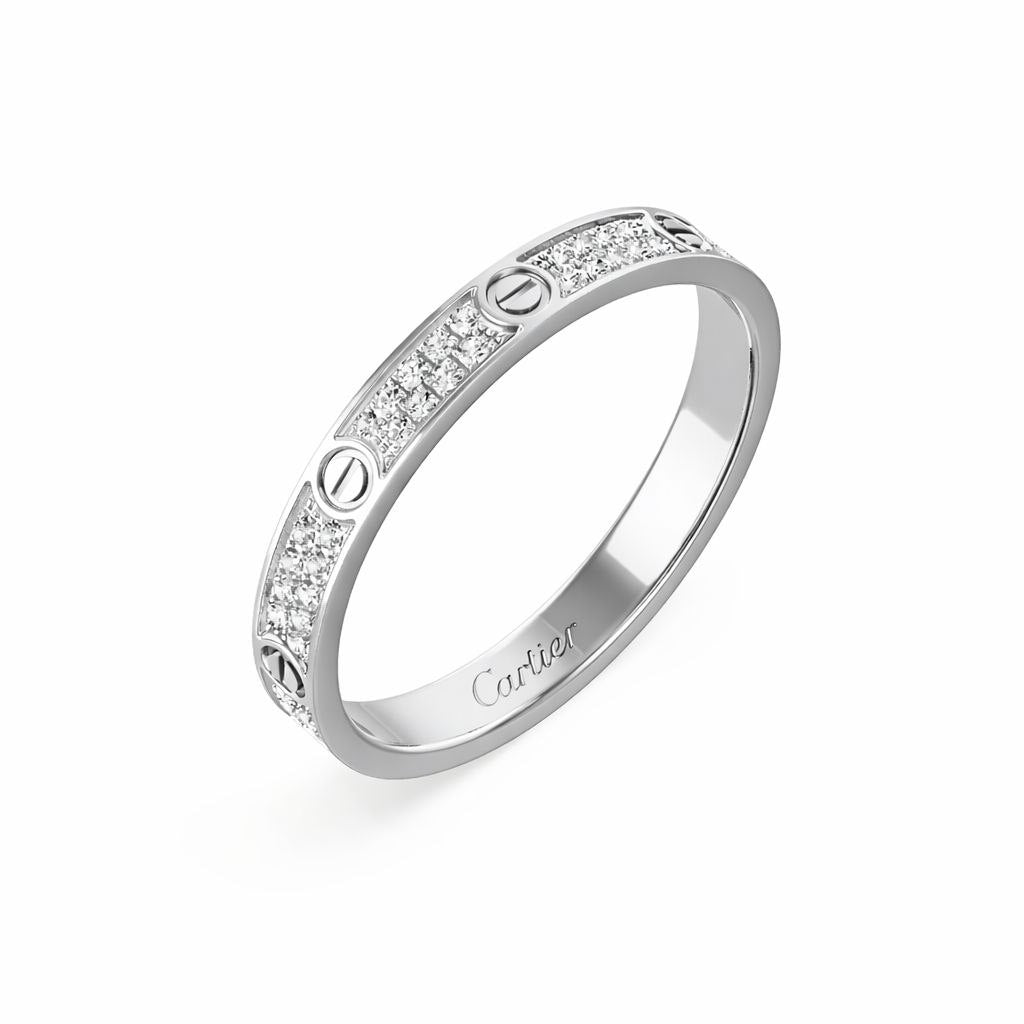 Luxury Diamond Band Ring – Minimal Elegant Everyday Ring