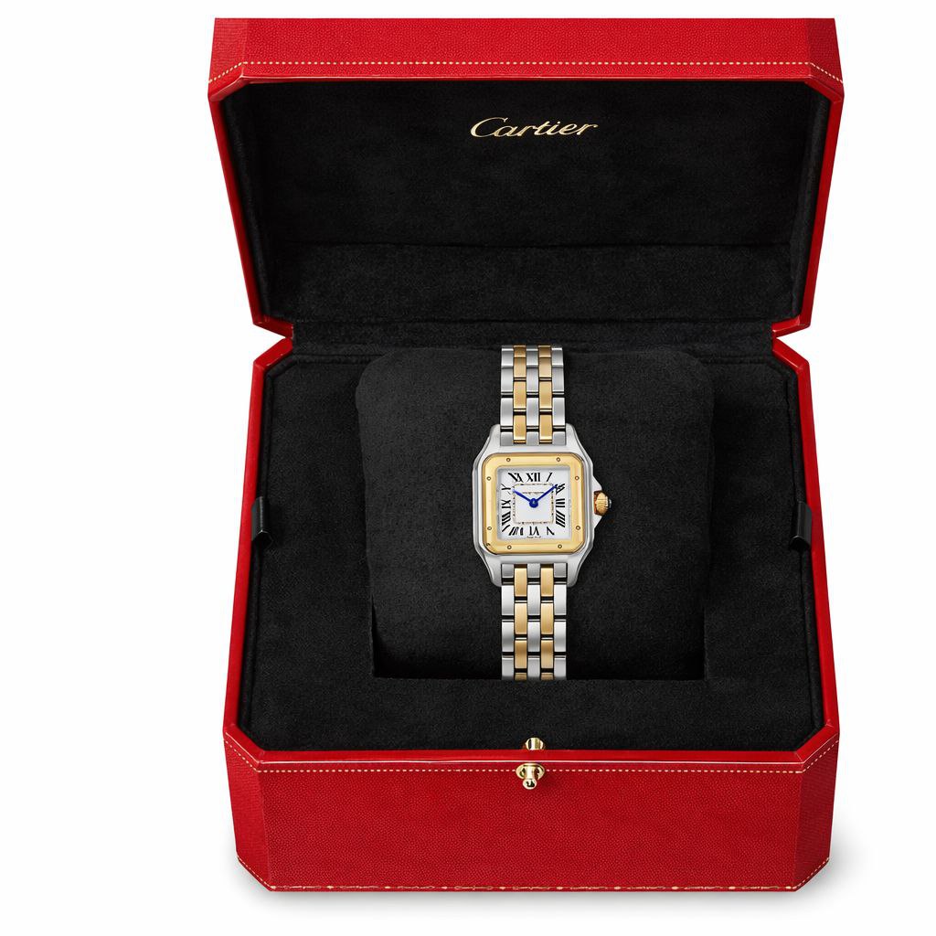 Luxury Two-Tone Square Watch – Classic Gold & Silver Stainless Steel Bracelet