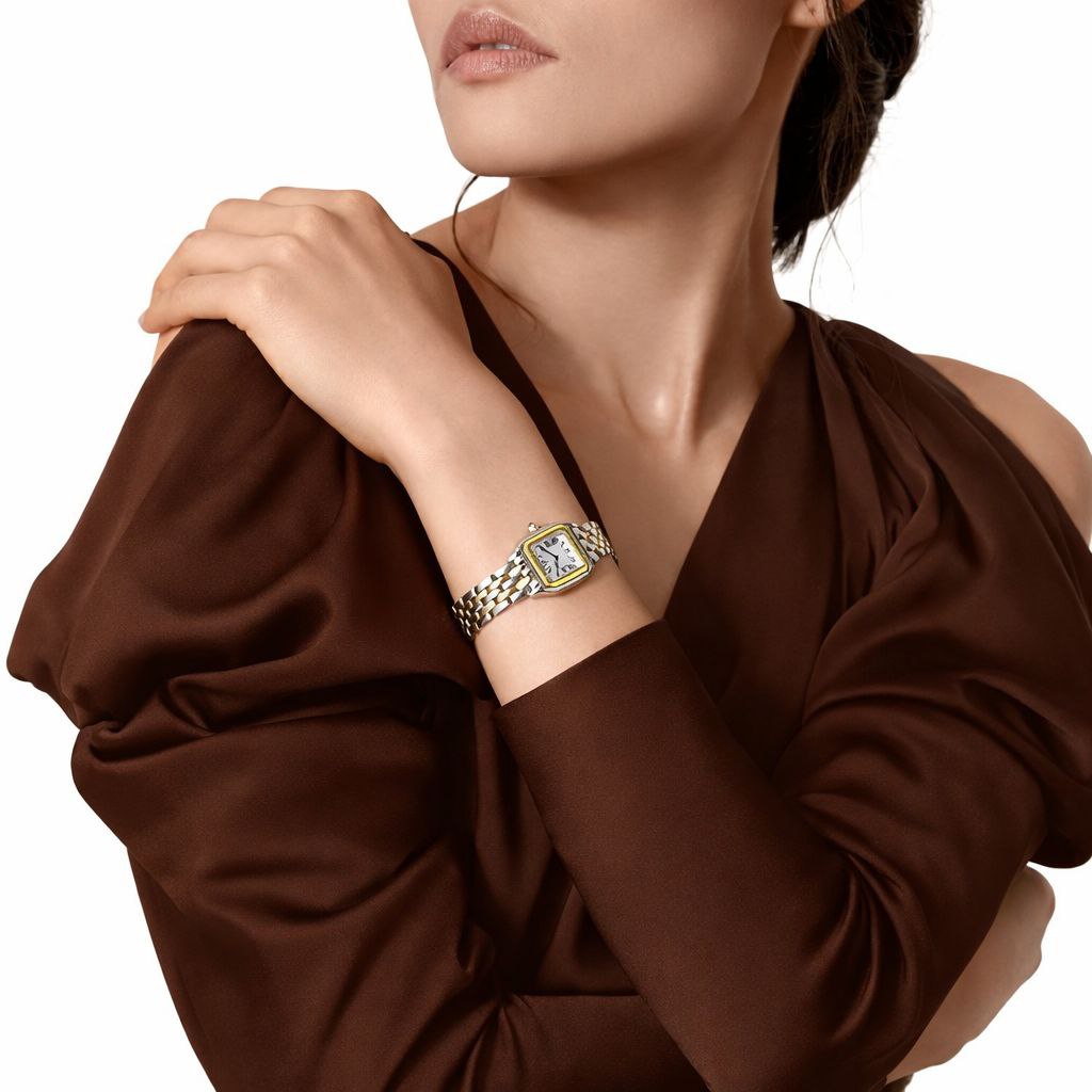 Luxury Two-Tone Square Watch – Classic Gold & Silver Stainless Steel Bracelet