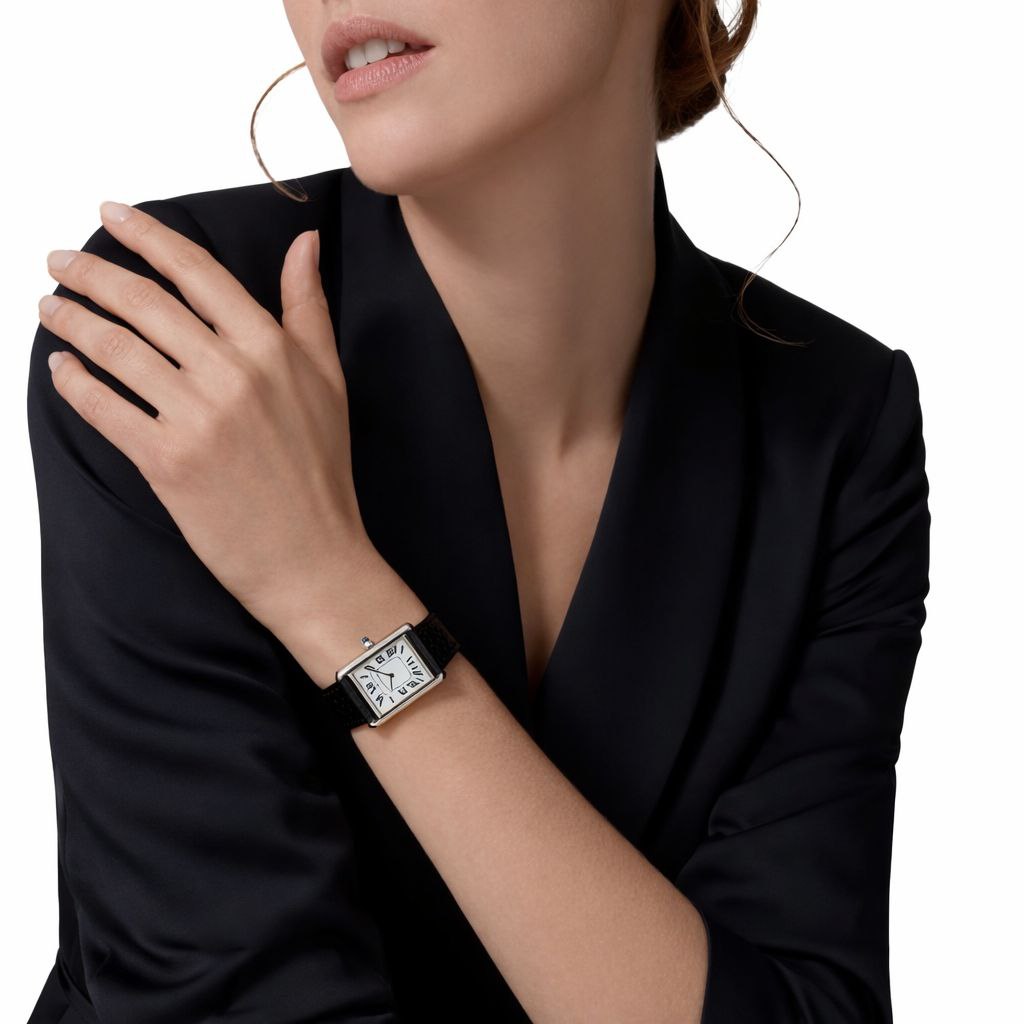 Luxury Rectangular Leather Watch – Classic Roman Dial | Elegant Designer Style