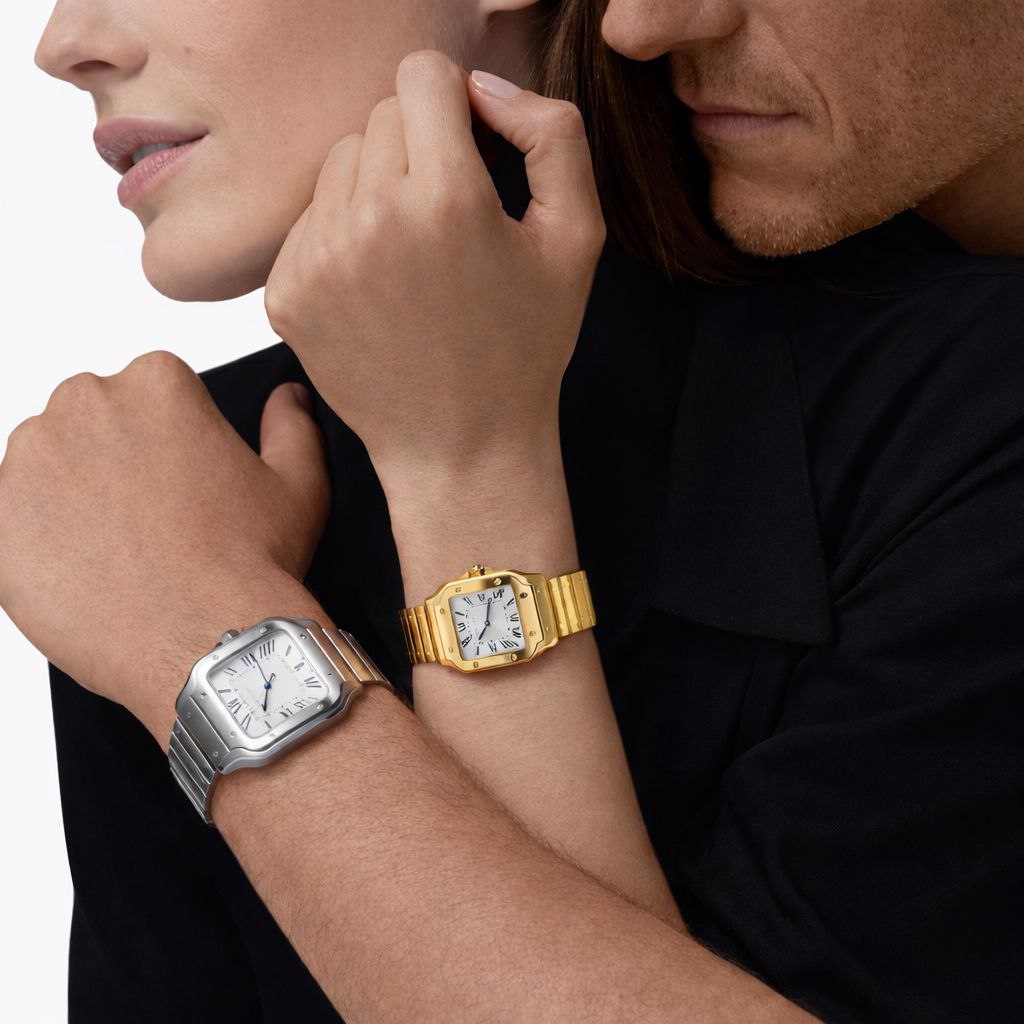 Luxury Couple Watch Set – His & Hers Stainless Steel Watches | Elegant Matching Set
