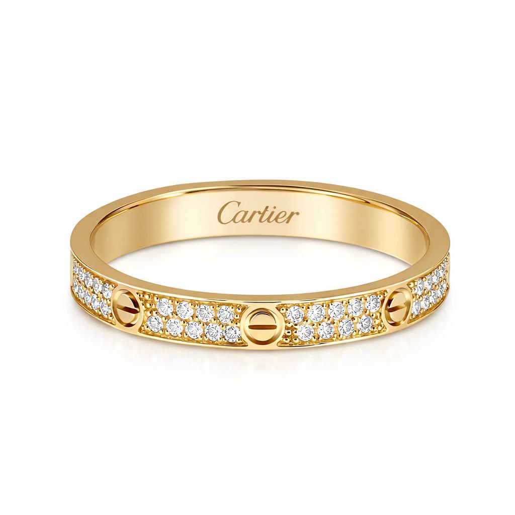 Luxury Diamond Band Ring – Minimal Elegant Everyday Ring