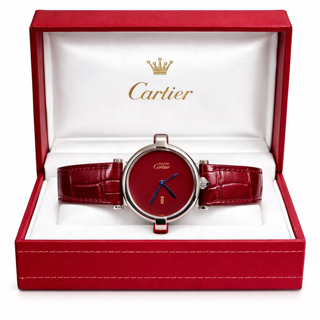 Luxury Diamond Dial Watch – Elegant Leather Strap | Classic Paris Style
