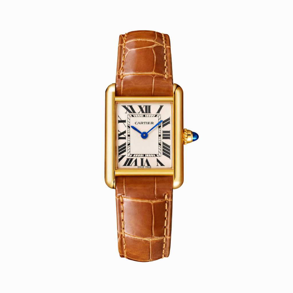 Luxury Rectangular Leather Watch – Classic Roman Dial | Elegant Designer Style